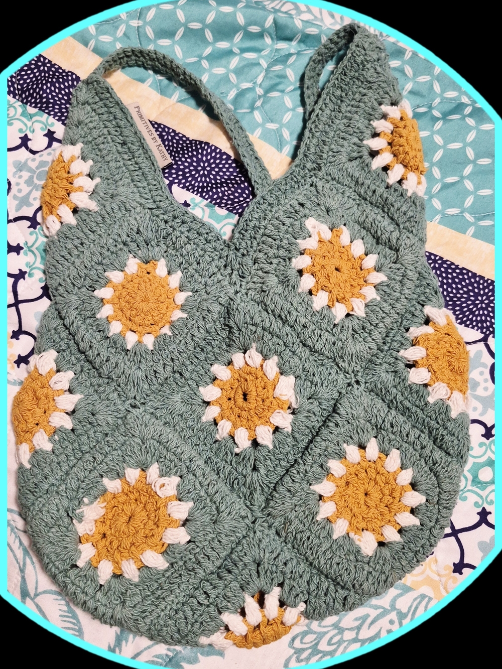 Primitive by Kathy 'Daisey Tote' Crocheted Slouchy Boho Shoulder Tote Bag